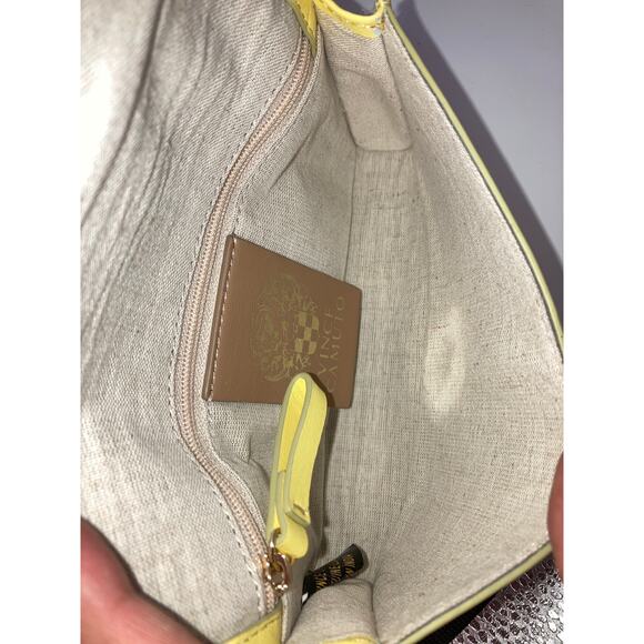 VINCE CAMUTO NWT SMALL YELLOW LEATHER CROSSBODY BAG (ASIS) - Picture 9 of 16